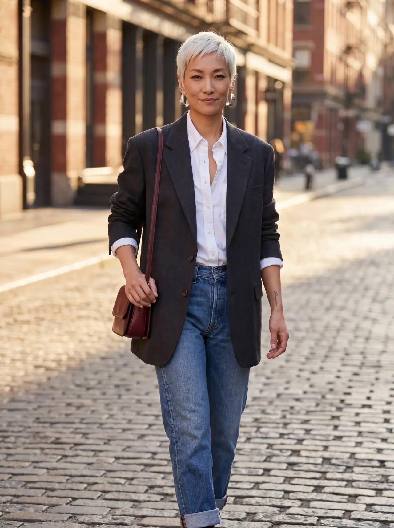 Fashion wearing Parisian commute