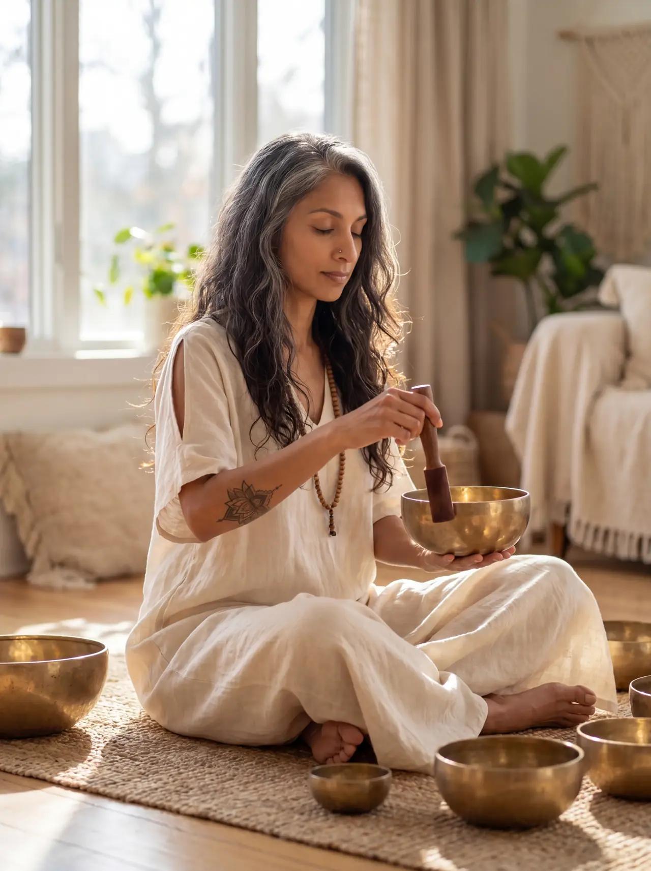 Wellness wearing Sound bath