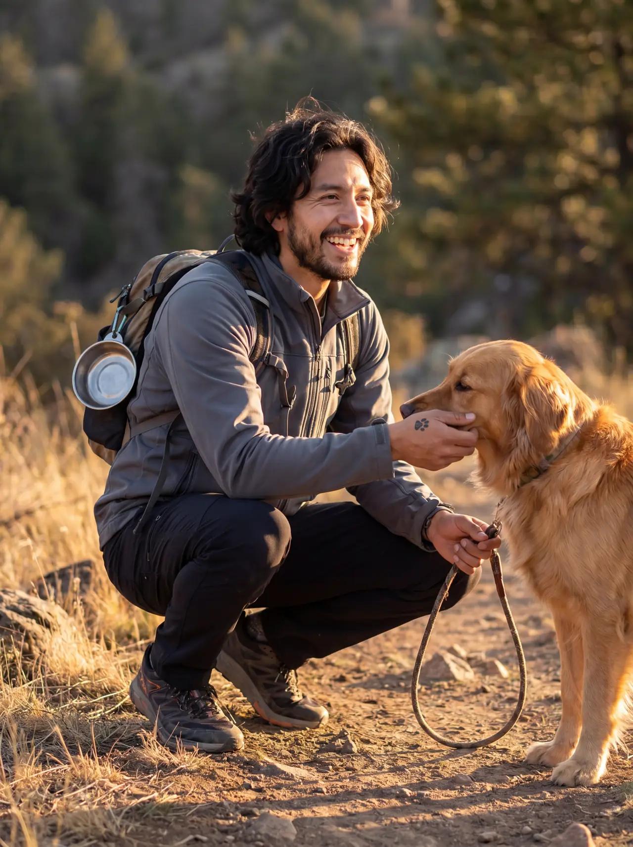 Pets wearing Trail hike
