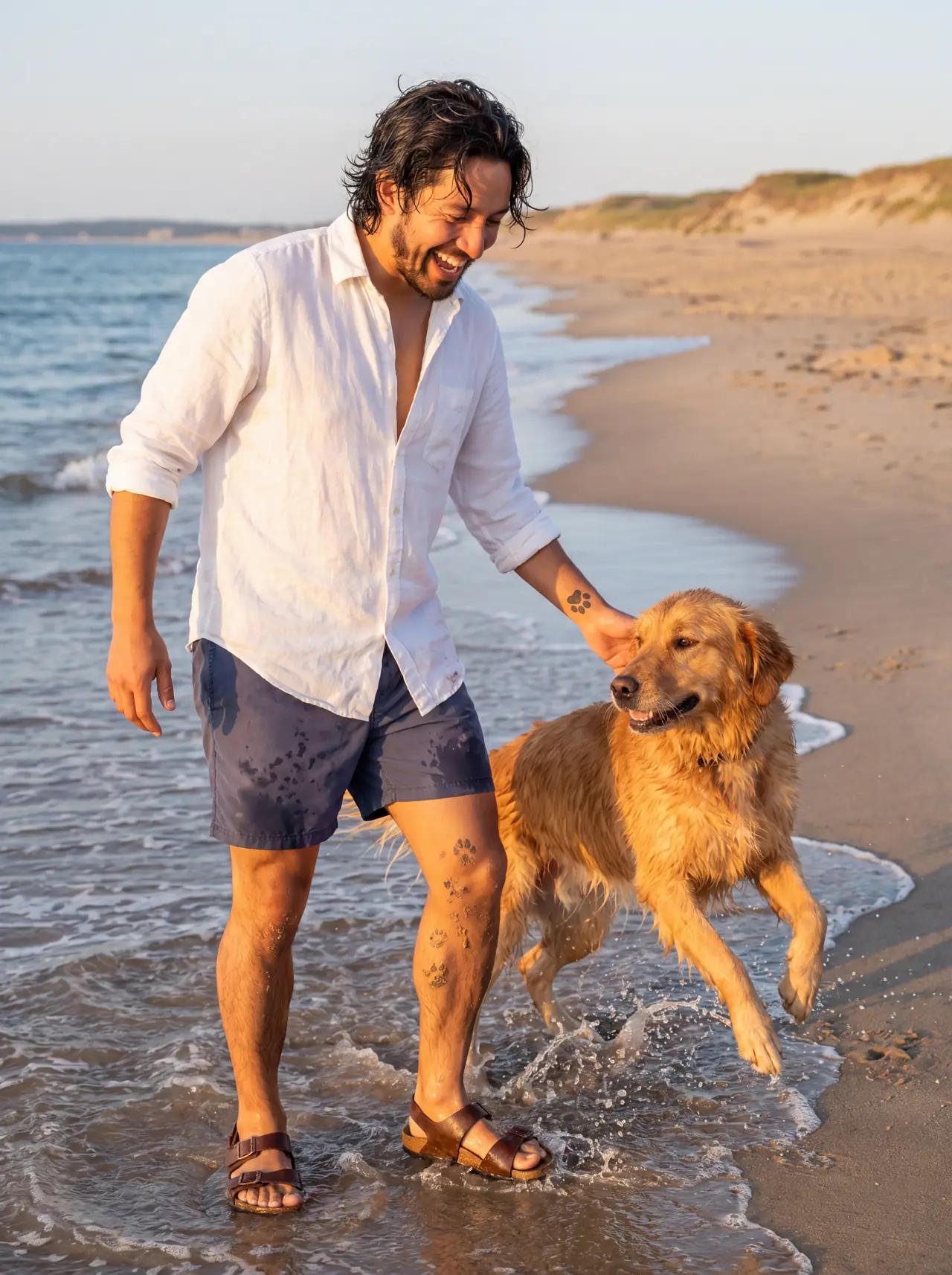 Pets wearing Beach day