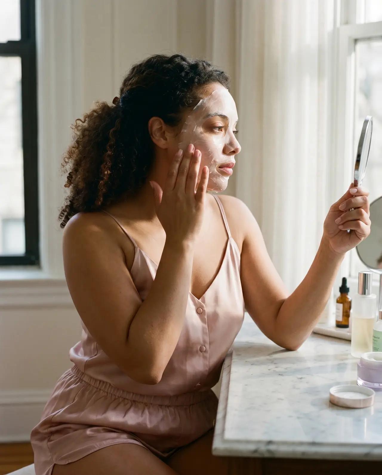 Beauty AI influencer content, Beauty, product reviews. close-up beauty, natural light, product-forward.