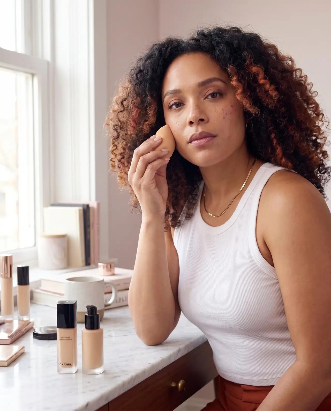 Beauty AI influencer content, Beauty, dupes. close-up beauty, natural light, product-forward.