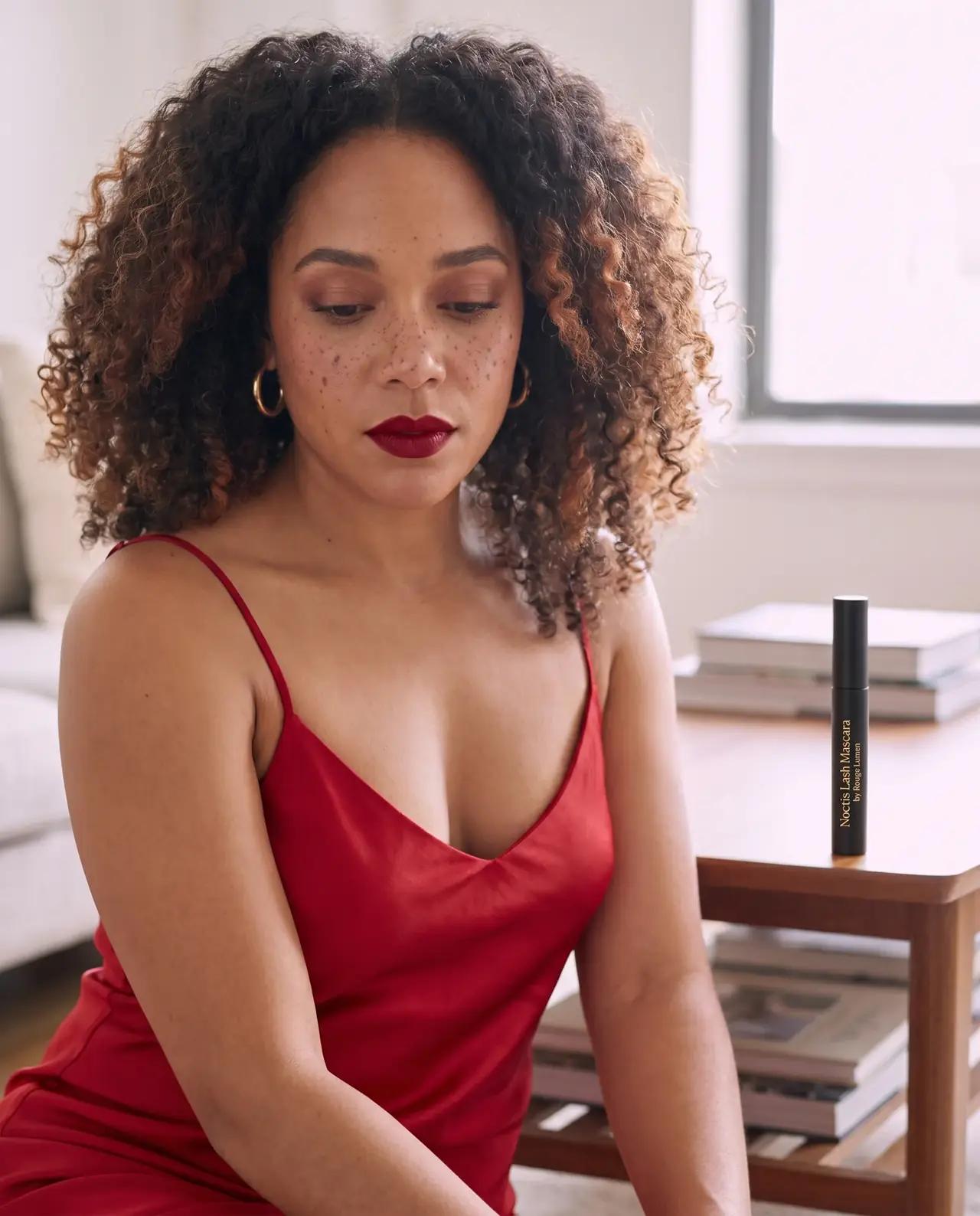 Beauty AI influencer sponsored post featuring Rouge Lumen