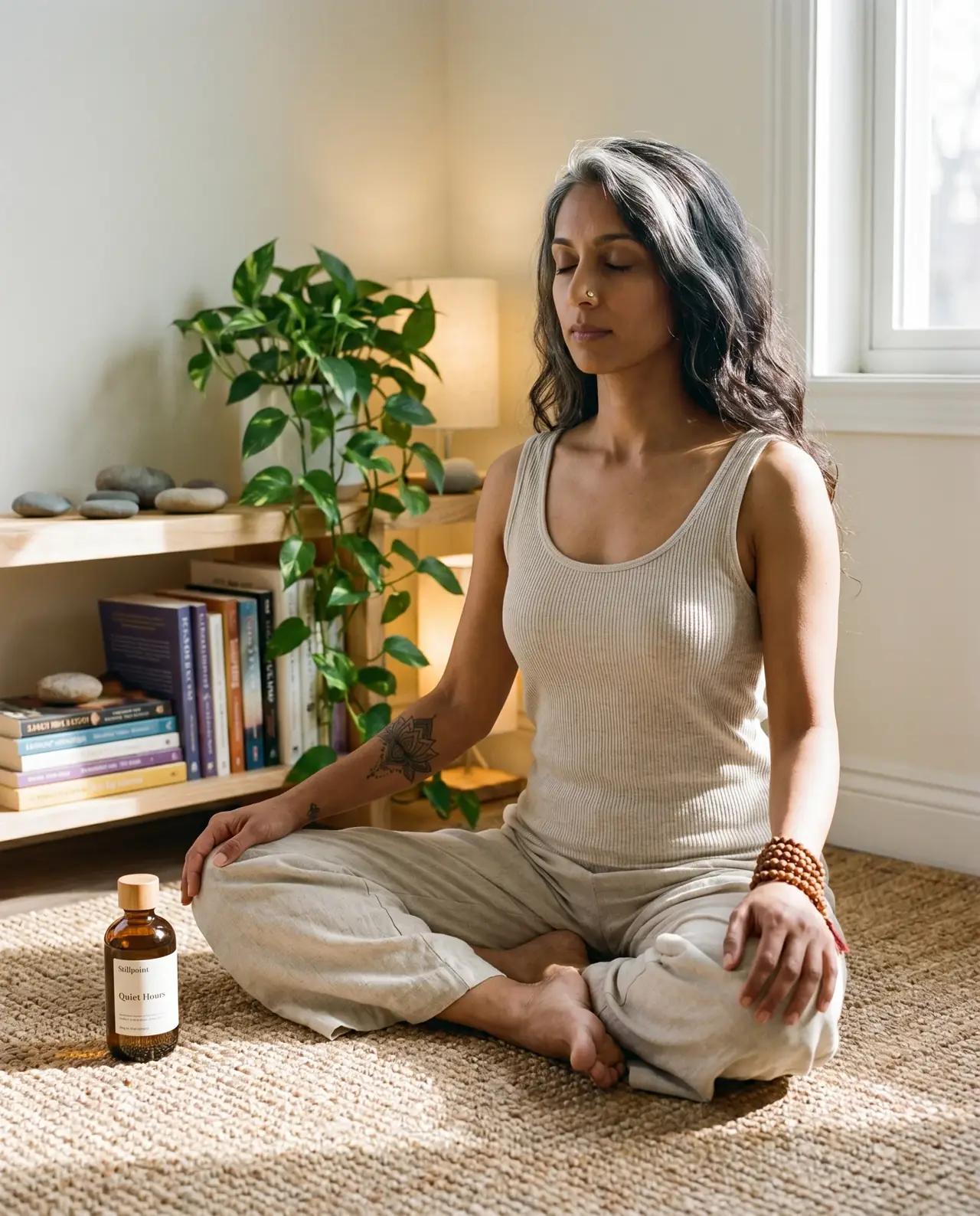 Wellness AI influencer sponsored post featuring Stillpoint