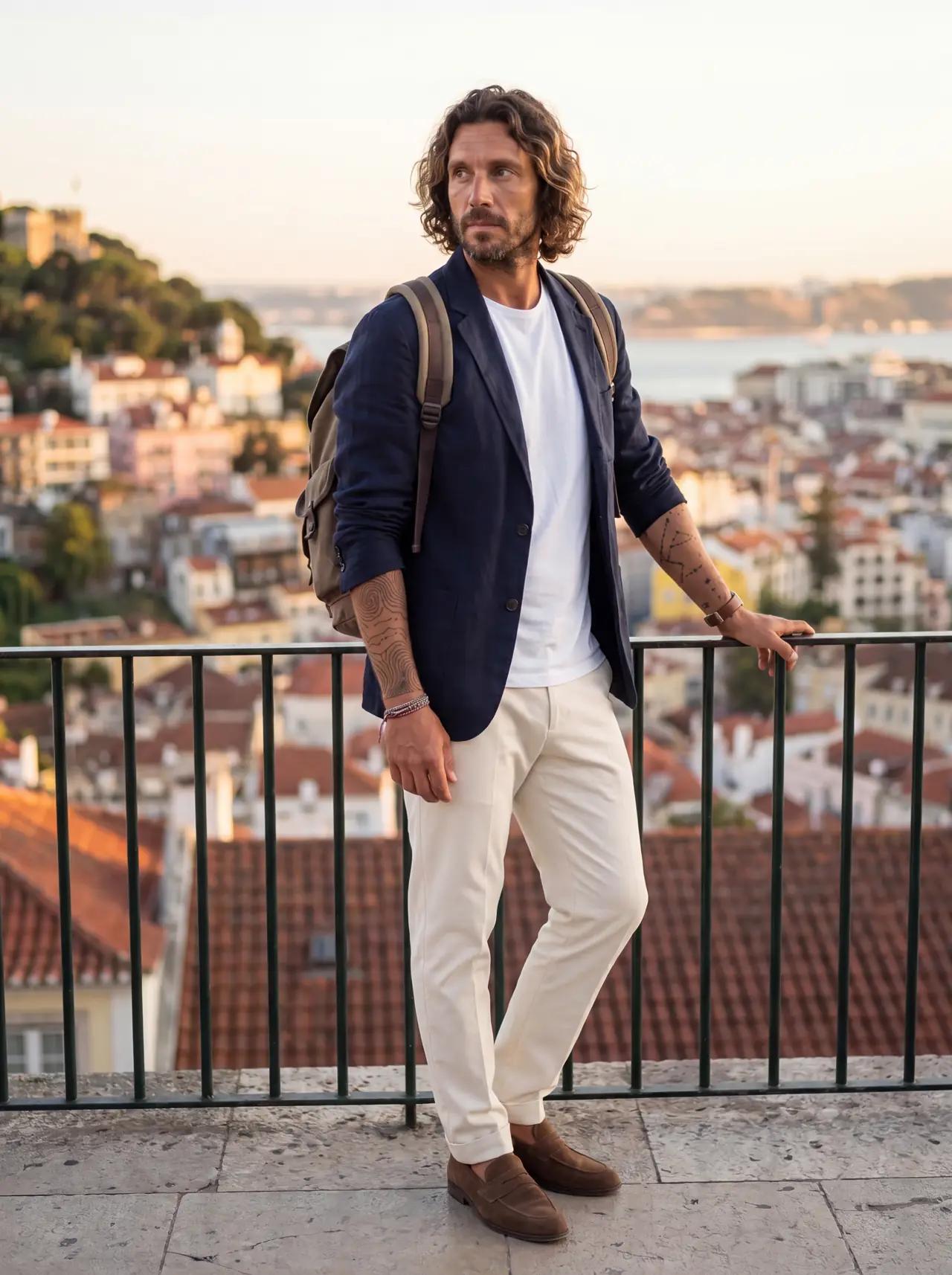Travel wearing Fine dining abroad