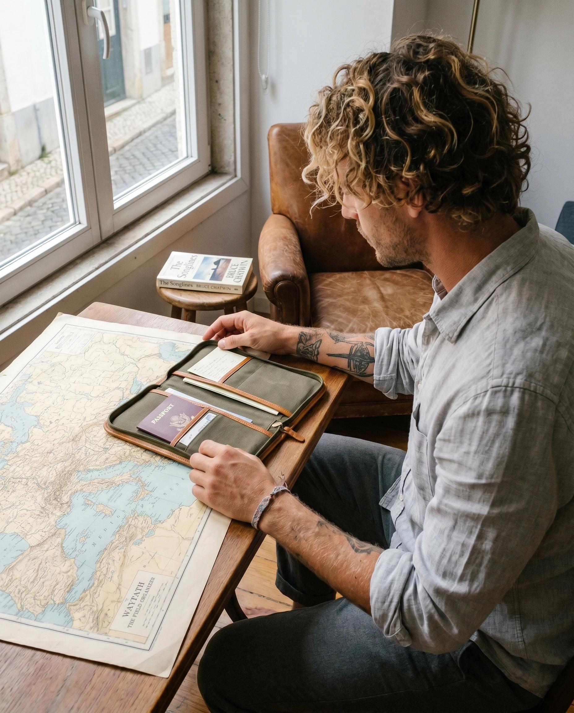 Travel AI influencer sponsored post featuring Waypath